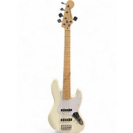 Used Squier Jazz bass 5 string Classic White Electric Bass Guitar