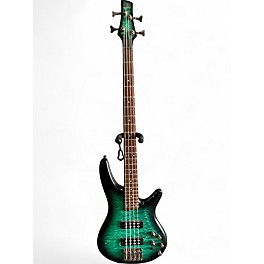 Used Ibanez SR400EQM Emerald Green Electric Bass Guitar