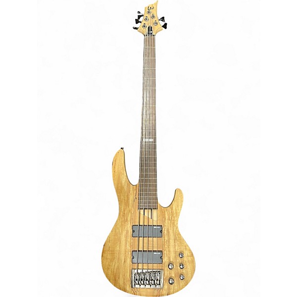 Used ESP LTD B205SMFL 5 String Natural Electric Bass Guitar