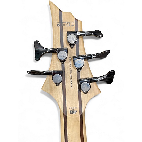 Used ESP LTD B205SMFL 5 String Natural Electric Bass Guitar