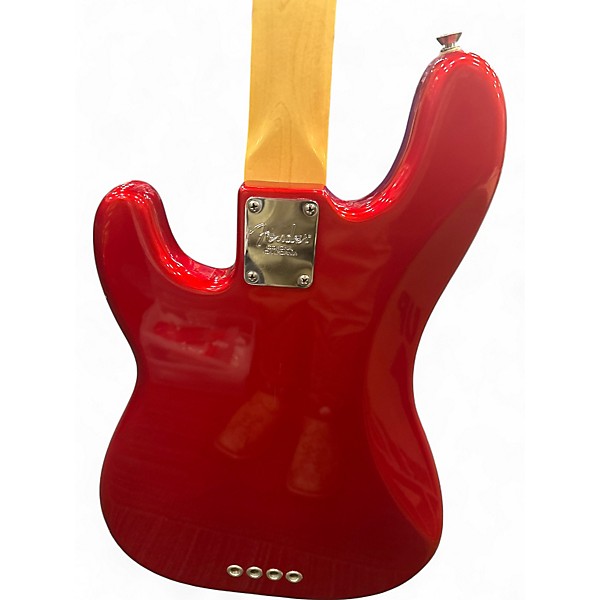Used 2003 Fender American Precision Bass Chrome Red Electric Bass Guitar