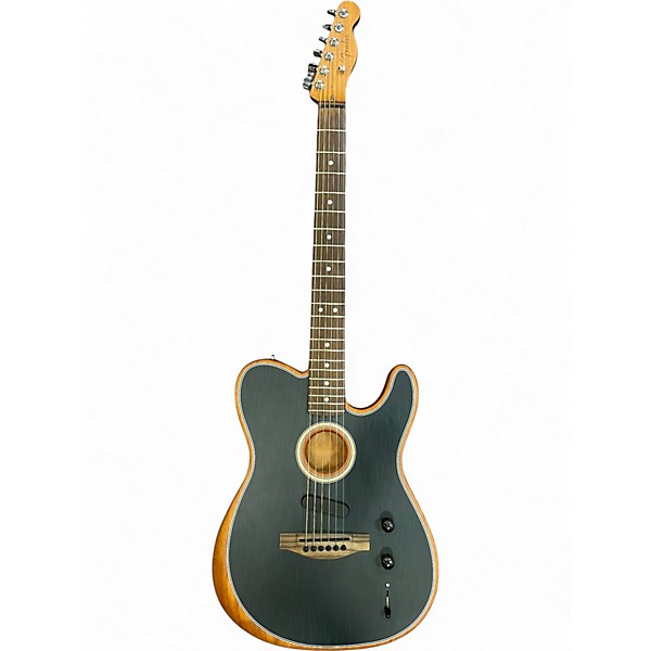 Used Fender Acoustasonic Player Telecaster Brushed Black Acoustic Electric Guitar