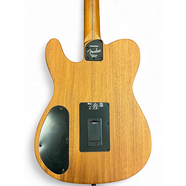 Used Fender Acoustasonic Player Telecaster Brushed Black Acoustic Electric Guitar
