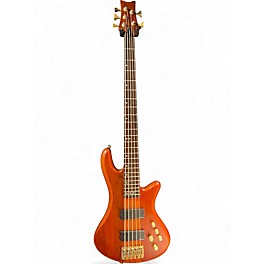 Used Schecter Guitar Research Stiletto Studio 5 String Satin Honey Electric Bass Guitar