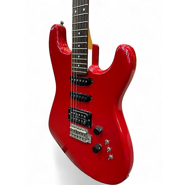 Vintage 1980s Squier Contemporary Stratocaster HSS Red Solid Body Electric Guitar