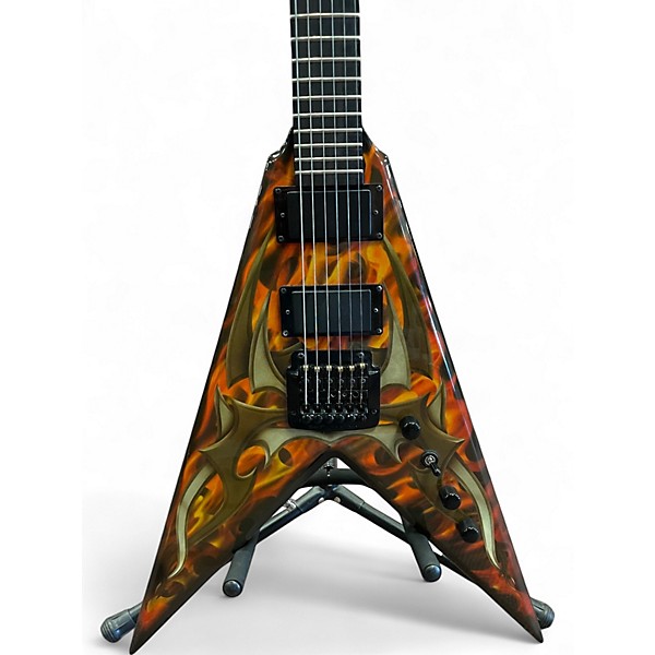 Used B.C. Rich KKV TRIBAL FLAME Solid Body Electric Guitar