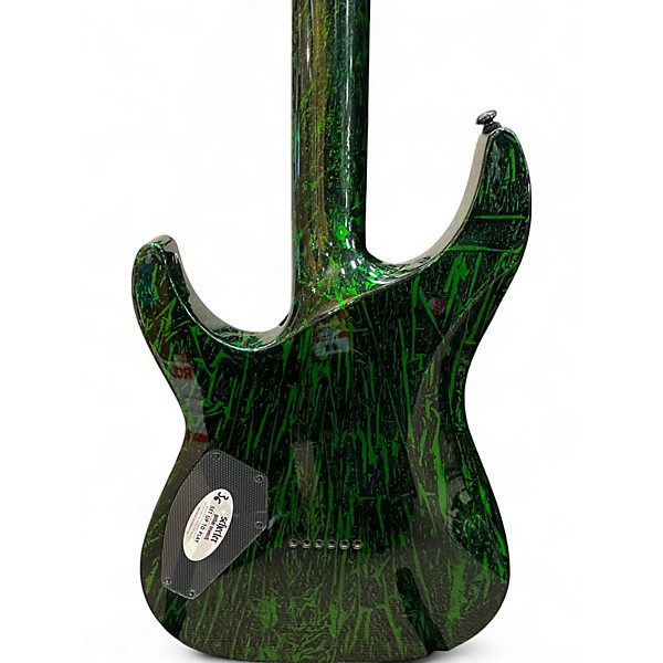 Used Schecter Guitar Research C1 SILVER MOUNTAIN SPECKLED GREEN Solid Body Electric Guitar