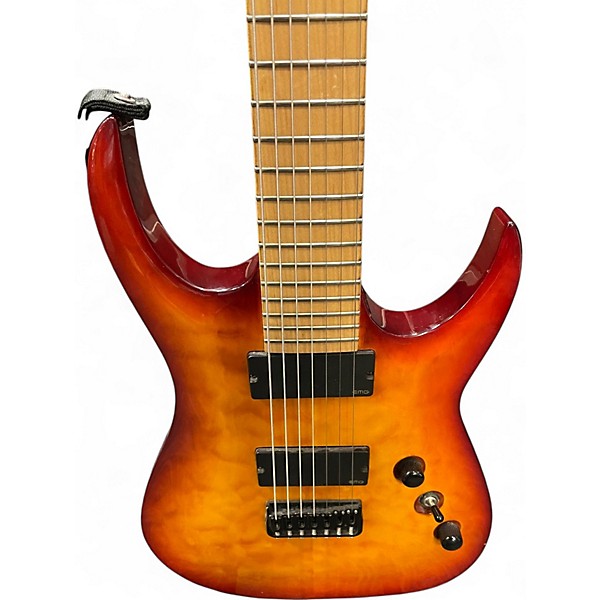 Used Agile Septor 725 7 String 2 Color Sunburst Solid Body Electric Guitar