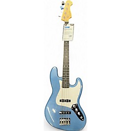 Used Harley Benton JB20 Ice Blue Metallic Electric Bass Guitar