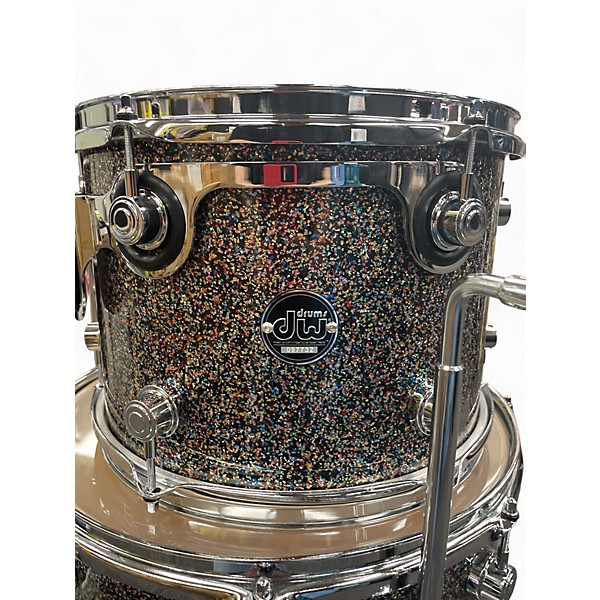 Used DW 3 Piece Performance Series CONFETTI SPARKLE Drum Kit
