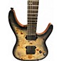 Used 2021 Schecter Guitar Research CR6 Black Burl Solid Body Electric Guitar