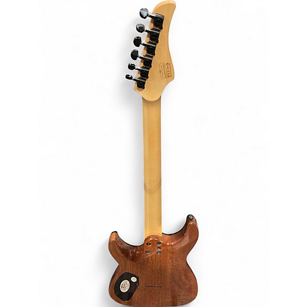 Used 2021 Schecter Guitar Research CR6 Black Burl Solid Body Electric Guitar