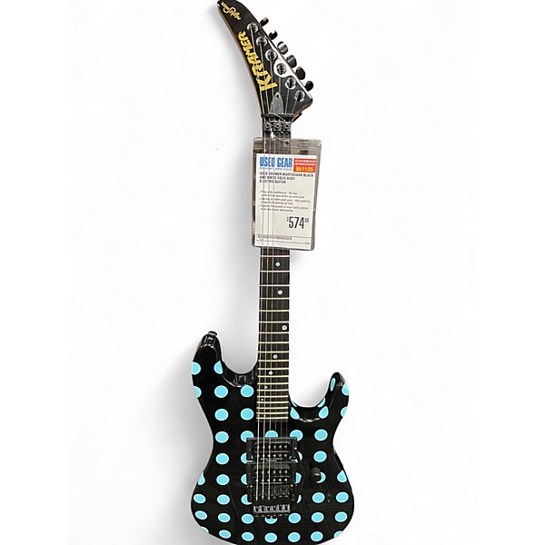 Used Kramer NIGHTASWAN Black and White Solid Body Electric Guitar,Specials : American Fashion Style Bags On Sale