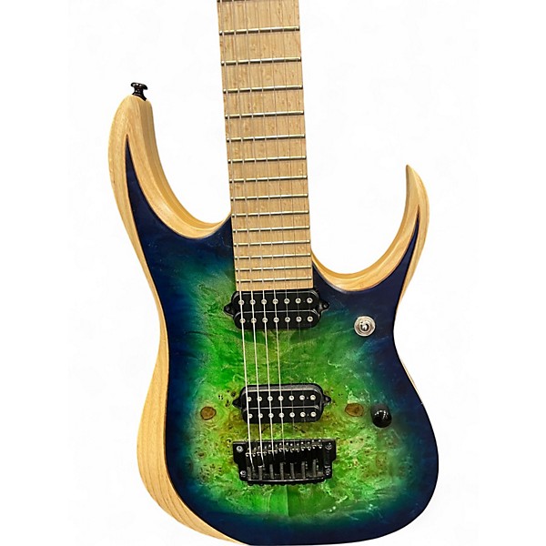 Used Ibanez RGDIX7MPB SURREAL BLUE BURST Solid Body Electric Guitar
