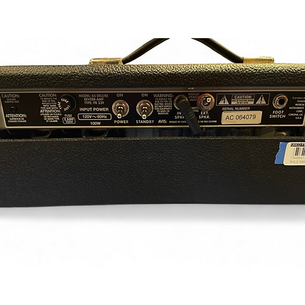 Used Fender 1965 Reissue Deluxe Reverb 22W 1x12 Tube Guitar Combo Amp