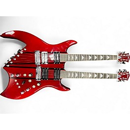Used B.C. Rich Rich B Legacy Double Neck Trans Red Solid Body Electric Guitar