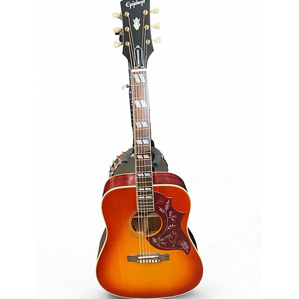 Used Epiphone HUMMINGBIRD INSPIRED BY GIBSON SUNBURST Acoustic Electric Guitar