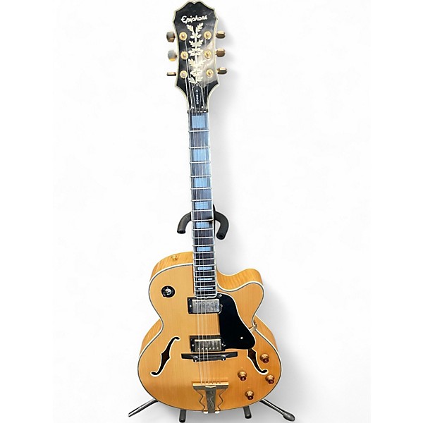 Used Epiphone Joe Pass Emperor factory 2nd Natural Hollow Body Electric Guitar