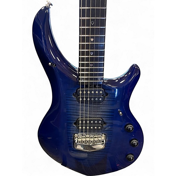 Used 2017 Ernie Ball Music Man MAJESTY MONARCHY IMPERIAL BLUE Solid Body Electric Guitar