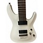 Used Schecter Guitar Research Demon 7 String White Solid Body Electric Guitar