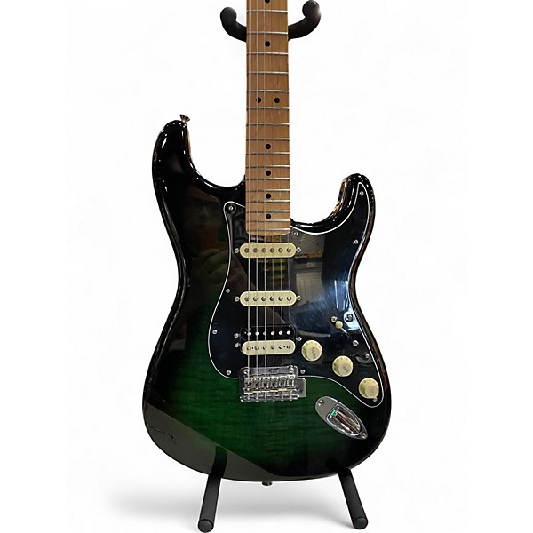 Used 2021 Fender Player Stratocaster HSS GREEN BURST Solid Body Electric Guitar