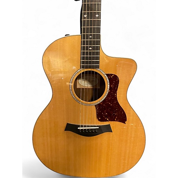 Used Taylor 214CE Deluxe Natural Acoustic Electric Guitar