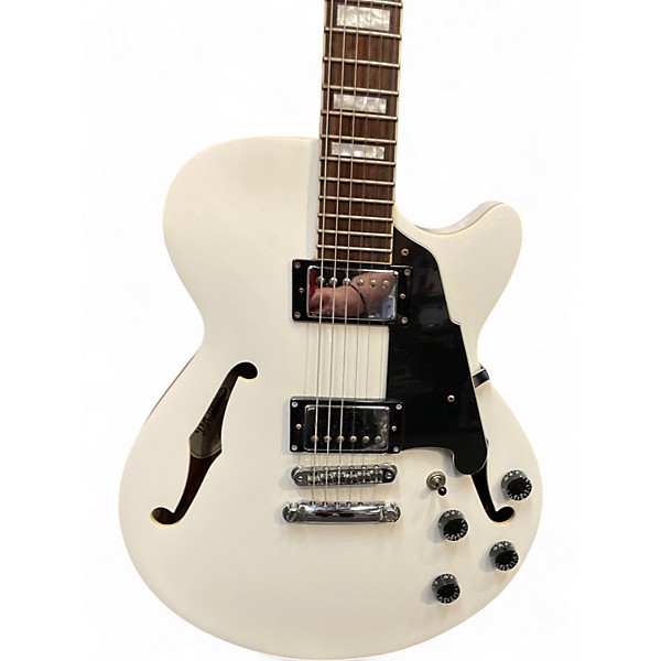 Used D'Angelico Premier Series SS Alpine White Hollow Body Electric Guitar