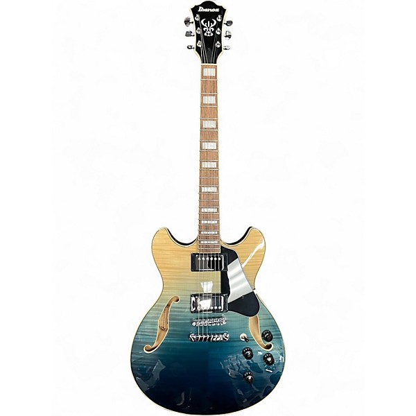 Used Ibanez AS73FM Artcore Indigo Fade Hollow Body Electric Guitar