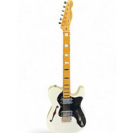 Used 2022 Squier Classic Vibe 70s Thinline Telecaster White Hollow Body Electric Guitar