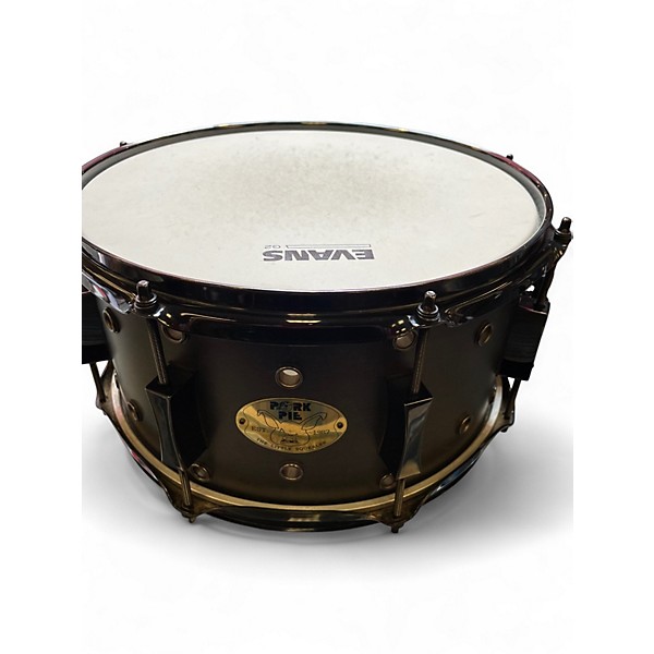 Used Pork Pie 13X7 Little Squealer Snare Satin Black Drum