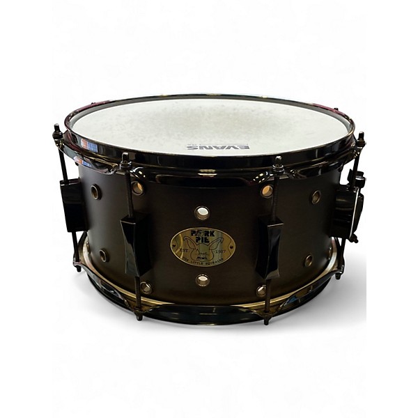 Used Pork Pie 13X7 Little Squealer Snare Satin Black Drum