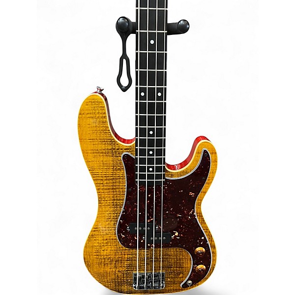 Used Aio pb4 tiger amber Electric Bass Guitar