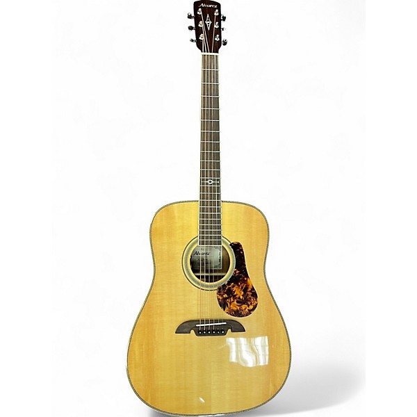 Used Alvarez MD60E Herringbone Natural Acoustic Electric Guitar