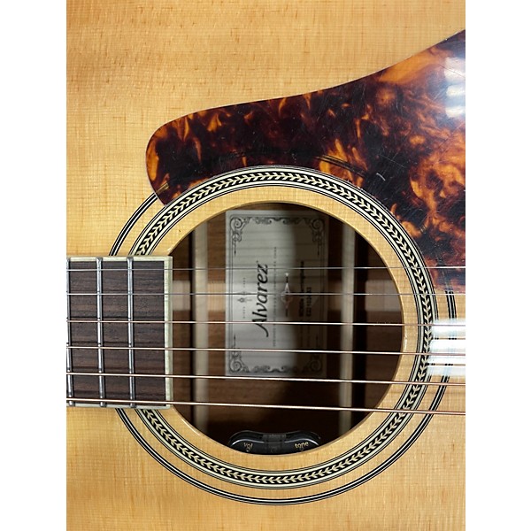 Used Alvarez MD60E Herringbone Natural Acoustic Electric Guitar