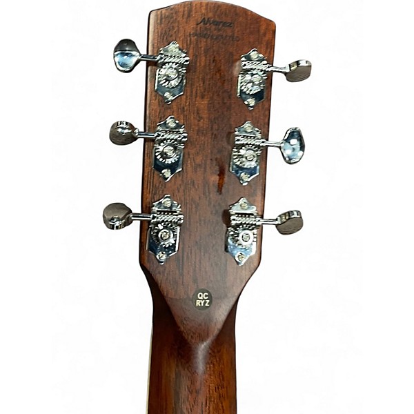 Used Alvarez MD60E Herringbone Natural Acoustic Electric Guitar