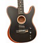 Used Fender American Acoustasonic Stratocaster Brushed Black Acoustic Electric Guitar