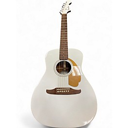 Used Fender Malibu Player Argyle White Acoustic Electric Guitar