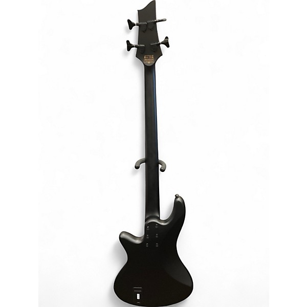 Used Schecter Guitar Research Stealth 4  Matte Black Electric Bass Guitar