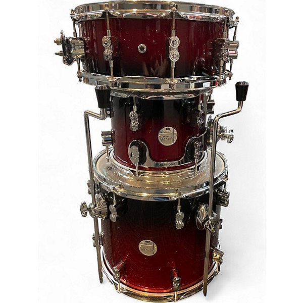 Used Pearl 4 Piece Concept Series Red Sparkle Drum Kit