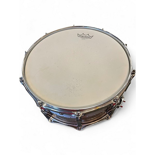 Used Pork Pie 14X6.5 Aluminum Maple Hybrid Snare Drum Champagne Sparkle Drum