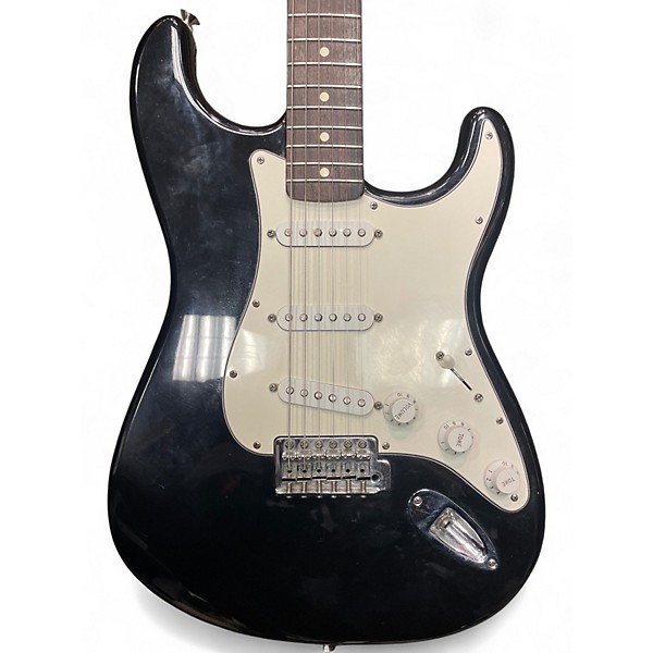 Used Fender Standard Stratocaster Black Solid Body Electric Guitar
