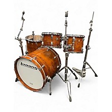 Used Ludwig 4 Piece USA Legacy Maple Exotic Custom w/ Atlas Hardware Mahogany Stained Maple Drum Kit