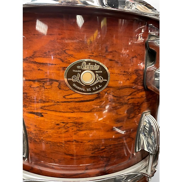Used Ludwig 4 Piece USA Legacy Maple Exotic Custom w/ Atlas Hardware Mahogany Stained Maple Drum Kit