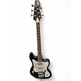 Used Eastwood TB64 Black and White Electric Bass Guitar