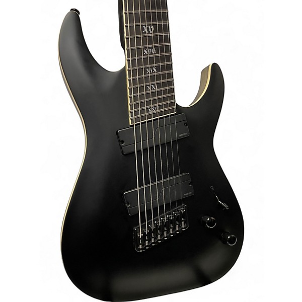 Used Schecter Guitar Research C-8 Multi Scale SLS Elite Black Solid Body Electric Guitar