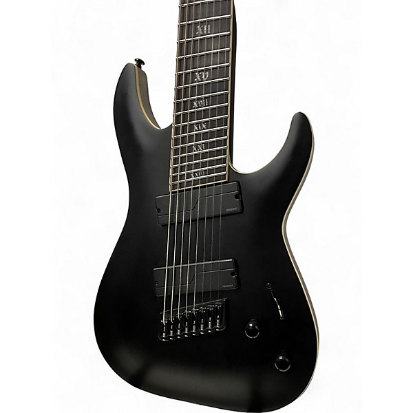 Used Schecter Guitar Research C-8 Multi Scale SLS Elite Black Solid Body Electric Guitar