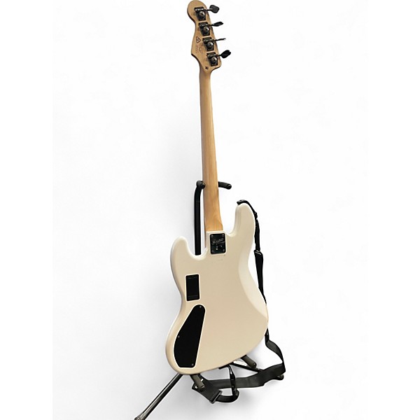 Used Squier Contemporary Active Jazz Bass White Electric Bass Guitar