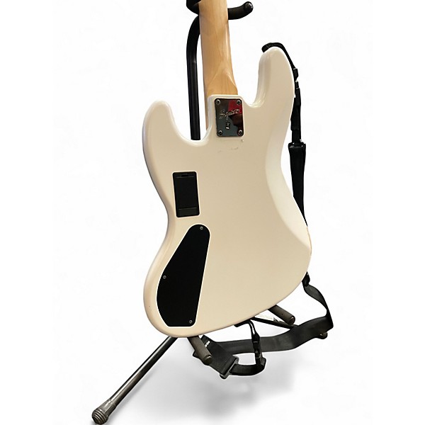Used Squier Contemporary Active Jazz Bass White Electric Bass Guitar