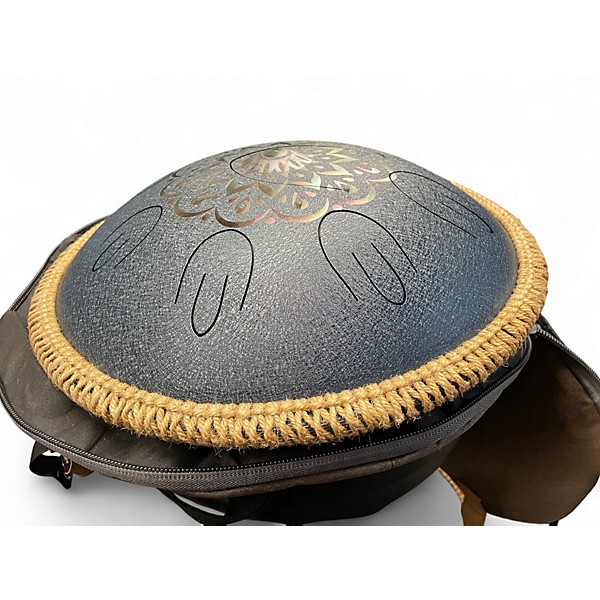 Used MEINL SONIC ENERGY 16" Engraved Octave Steel Tongue Drum Hand Drum