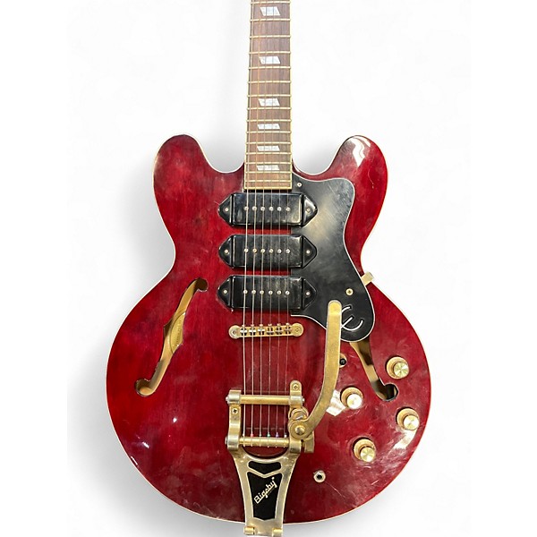 Used Epiphone Riviera P93 Wine Red Hollow Body Electric Guitar